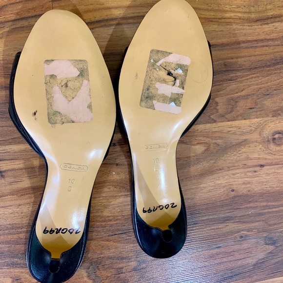 Coach New Black Leather Heels - Picture 4 of 4